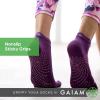 imageGaiam Grippy Yoga Socks for Women ampamp Men  Full Toe Non Slip Sticky Grip Accessories for Yoga Barre Pilates Dance BalletGrey SM