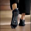 imageGaiam Grippy Yoga Socks for Women ampamp Men  Full Toe Non Slip Sticky Grip Accessories for Yoga Barre Pilates Dance BalletGrey SM