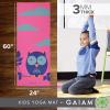 imageGaiam Kids Yoga Mat Exercise Mat Yoga for Kids with Fun Prints  Playtime for Babies Active ampamp Calm Toddlers and Young Children 60quot L x 24quot W x 3mm ThickOwl