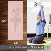 imageGaiam Kids Yoga Mat Exercise Mat Yoga for Kids with Fun Prints  Playtime for Babies Active ampamp Calm Toddlers and Young Children 60quot L x 24quot W x 3mm ThickBallerina