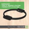 imageGaiam Pilates Ring Fitness Circle  Lightweight ampamp Durable Foam Padded Handles Flexible Resistance Exercise Equipment for Toning Arms ThighsLegs ampamp CoreBlack