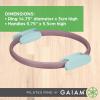 imageGaiam Pilates Ring Fitness Circle  Lightweight ampamp Durable Foam Padded Handles Flexible Resistance Exercise Equipment for Toning Arms ThighsLegs ampamp CoreDusty PinkSeafoam