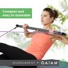 imageGaiam Restore Pilates Bar Reformer Kit  Home Fitness Equipment for Total Body Workout  Includes Bar Two 30Inch Resistance Band Cords with Attached Foot Strap Loops  Exercise Guide Included