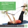 imageGaiam Restore Pilates Bar Reformer Kit  Home Fitness Equipment for Total Body Workout  Includes Bar Two 30Inch Resistance Band Cords with Attached Foot Strap Loops  Exercise Guide Included