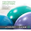 imageGaiam Total Body Exercise Balance Stability Yoga Ball AntiBurst with Air Pump for Home Office Chair and Fitness  Various SizesBlue