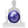 imageGaiam Total Body Exercise Balance Stability Yoga Ball AntiBurst with Air Pump for Home Office Chair and Fitness  Various SizesPurple