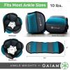 imageGaiam Wrist and Ankle Weights Wearable Bracelet to Strengthen10Pound Set 5lbs Each