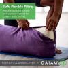 imageGaiam Yoga Bolster  Long Rectangular Meditation Pillow  Supportive Cushion for Restorative Yoga and Sitting on the Floor  BuiltIn Carrying Handle  Machine Washable CoverBlack