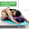 imageGaiam Yoga Bolster  Long Rectangular Meditation Pillow  Supportive Cushion for Restorative Yoga and Sitting on the Floor  BuiltIn Carrying Handle  Machine Washable CoverSage