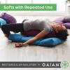 imageGaiam Yoga Bolster  Long Rectangular Meditation Pillow  Supportive Cushion for Restorative Yoga and Sitting on the Floor  BuiltIn Carrying Handle  Machine Washable CoverBlack