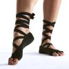 imageGaiam Yoga Socks  Premium Studio Non Slip Sticky Grip Accessories for Women ampamp MenBlackGrey Laceup