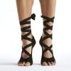 imageGaiam Yoga Socks  Premium Studio Non Slip Sticky Grip Accessories for Women ampamp MenBlackGrey Laceup