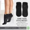 imageGaiam Yoga Socks Non Slip Fitness Sock Grips for Women ampamp Men Ideal for Home Use ampamp All Types of Yoga Barre DanceBlackBlack 2pack