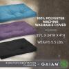 imageGaiam Zabuton Meditation Cushion  Yoga Pillow Designed for Comfort During Meditation  Soft and Thick Floor Pillow for Pressure Relief  Machine Washable Cover  35quot L x 24quot W x 4quot H