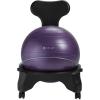 imageGaiam Classic Balance Ball Chair  Ergonomic Stability Chair for Desk ampamp Office  Yoga Ball Seat with Base Air Pump ampamp Exercise Guide  Improves Posture ampamp Core Strength 300 lb CapacityPurple