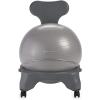 imageGaiam Classic Balance Ball Chair  Ergonomic Stability Chair for Desk ampamp Office  Yoga Ball Seat with Base Air Pump ampamp Exercise Guide  Improves Posture ampamp Core Strength 300 lb CapacityCool Grey