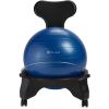 imageGaiam Classic Balance Ball Chair  Ergonomic Stability Chair for Desk ampamp Office  Yoga Ball Seat with Base Air Pump ampamp Exercise Guide  Improves Posture ampamp Core Strength 300 lb CapacityBlue