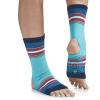 imageGaiam Yoga Sock Anklets  Grippy Leg Warmer Ankle Socks for Yoga Barre Pilates Dance AerobicsBermuda Blue