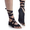 imageGaiam Yoga Socks  Premium Studio Non Slip Sticky Grip Accessories for Women ampamp MenBlackGrey Laceup