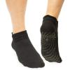 imageGaiam Yoga Socks Non Slip Fitness Sock Grips for Women ampamp Men Ideal for Home Use ampamp All Types of Yoga Barre DanceBlackBlack 2pack