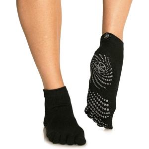 imageGaiam 0552204 Grippy Yoga Socks BlackGrey MediumLarge