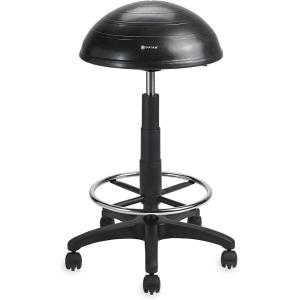 imageGaiam Balance Ball Chair Stool HalfDome Stability Ball Adjustable Tall OfficeBlack  33Inch