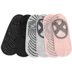 imageGaiam Grippy Studio Yoga Socks for Extra Grip in Standard or Hot YogaBlackGreyPink