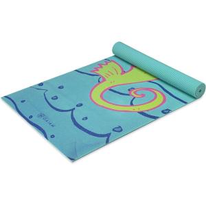 imageGaiam Kids Yoga Mat Exercise Mat Yoga for Kids with Fun Prints  Playtime for Babies Active ampamp Calm Toddlers and Young Children 60quot L x 24quot W x 3mm ThickSeahorse