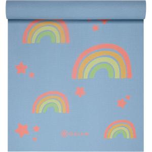 imageGaiam Kids Yoga Mat Exercise Mat Yoga for Kids with Fun Prints  Playtime for Babies Active ampamp Calm Toddlers and Young Children 60quot L x 24quot W x 3mm ThickRainbow Stars