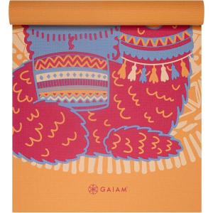 imageGaiam Kids Yoga Mat Exercise Mat Yoga for Kids with Fun Prints  Playtime for Babies Active ampamp Calm Toddlers and Young Children 60quot L x 24quot W x 3mm ThickLlama Friends