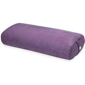 imageGaiam Yoga Bolster  Long Rectangular Meditation Pillow  Supportive Cushion for Restorative Yoga and Sitting on the Floor  BuiltIn Carrying Handle  Machine Washable CoverPurple