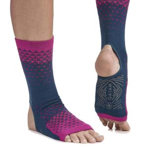 imageGaiam Yoga Sock Anklets  Grippy Leg Warmer Ankle Socks for Yoga Barre Pilates Dance AerobicsWild Berry