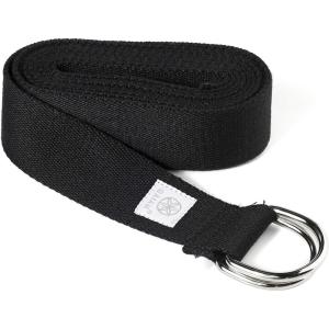 imageGaiam Yoga Strap Premium Athletic Stretch Band with Adjustable Metal DRing Buckle Loop  Exercise ampamp Fitness Stretching for Yoga Pilates Physical Therapy Dance Gym WorkoutsBlack 8ft