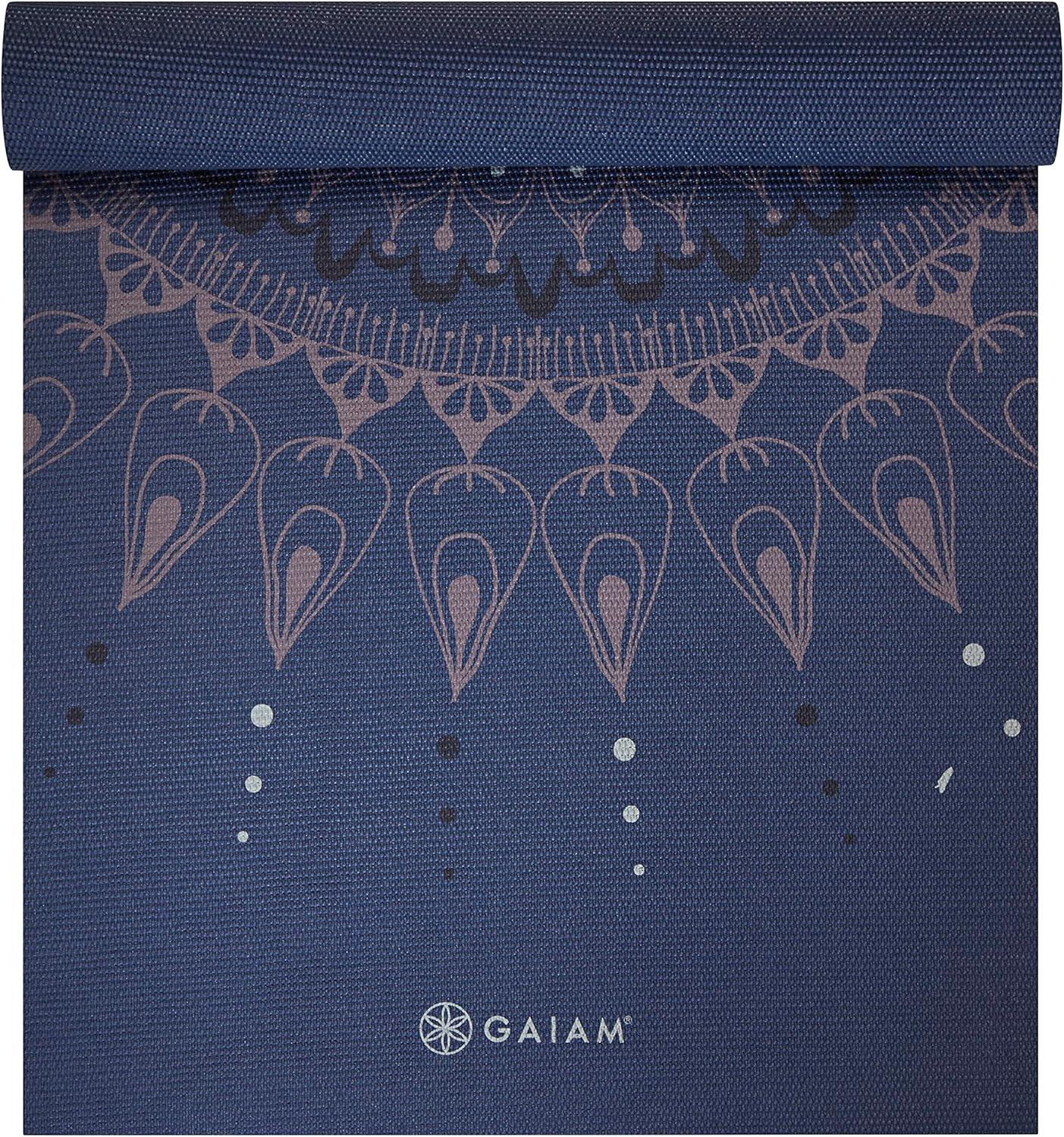 imageGaiam Yoga Mat  Premium 6mm Print Extra Thick Non Slip Exercise ampamp Fitness Mat for All Types of Yoga Pilates ampamp Floor Workouts 68quotL x 24quotW x 6mm ThickHere  Now