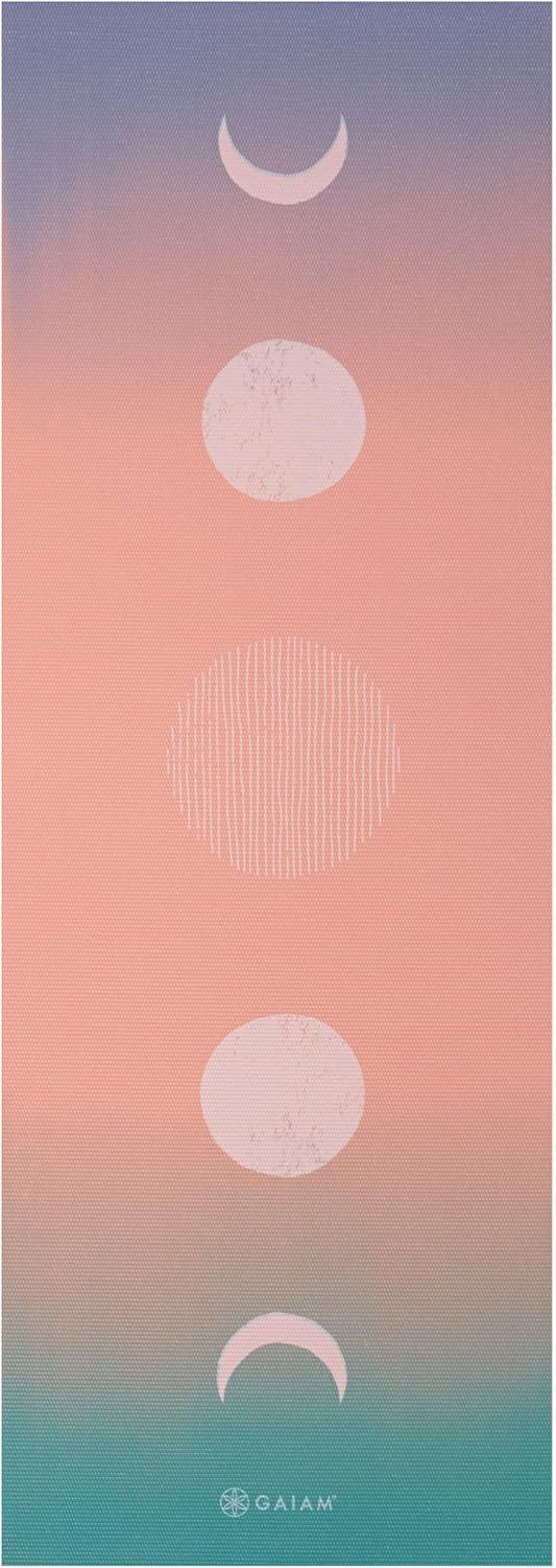imageGaiam Yoga Mat  Premium 6mm Print Extra Thick Non Slip Exercise ampamp Fitness Mat for All Types of Yoga Pilates ampamp Floor Workouts 68quotL x 24quotW x 6mm ThickPastel Moon Phases