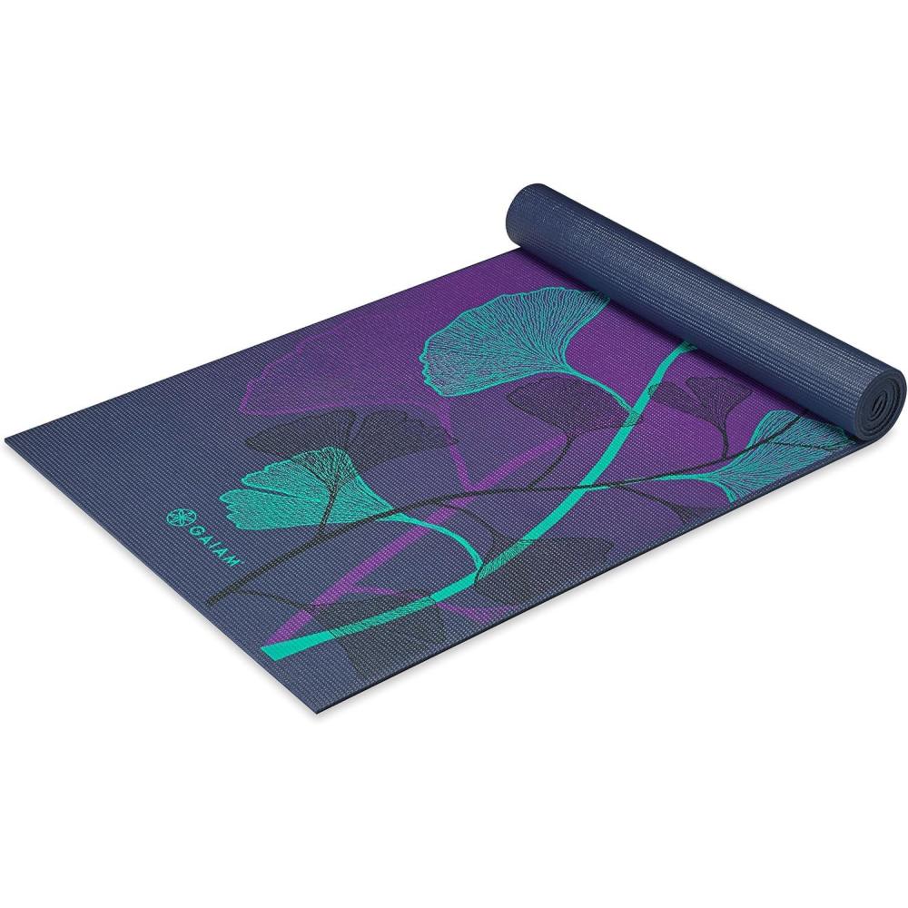 imageGaiam Yoga Mat  Premium 6mm Print Extra Thick Non Slip Exercise ampamp Fitness Mat for All Types of Yoga Pilates ampamp Floor Workouts 68quotL x 24quotW x 6mm ThickLily Shadows