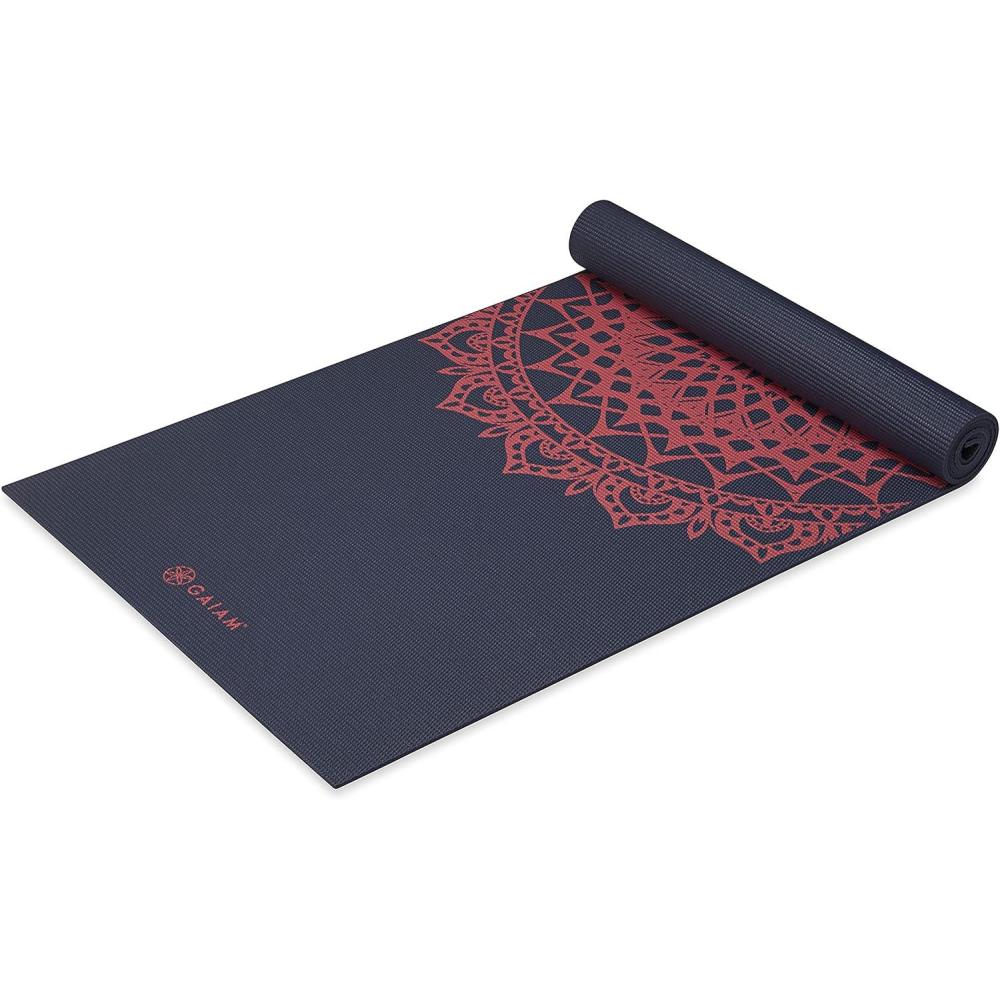 imageGaiam Yoga Mat  Premium 6mm Print Extra Thick Non Slip Exercise ampamp Fitness Mat for All Types of Yoga Pilates ampamp Floor Workouts 68quotL x 24quotW x 6mm ThickPink Marrakesh