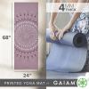 imageGaiam Print Yoga Mat Non Slip Exercise ampamp Fitness Mat for All Types of Yoga Pilates ampamp Floor ExercisesHere  Now Dusty Rose