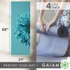 imageGaiam Print Yoga Mat Non Slip Exercise ampamp Fitness Mat for All Types of Yoga Pilates ampamp Floor ExercisesVibrant Flourish
