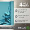 imageGaiam Print Yoga Mat Non Slip Exercise ampamp Fitness Mat for All Types of Yoga Pilates ampamp Floor ExercisesVibrant Flourish