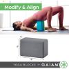 imageGaiam Yoga Block  Supportive LatexFree Eva Foam  Soft NonSlip Surface with Beveled Edges for Yoga Pilates Meditation  Yoga Accessories for Stability Balance Deepen StretchesTriColor Teal Tonal