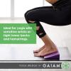 imageGaiam Yoga Block Wedge  Lightweight EVA Foam  Yoga Wedge for Wrist and Lower Back Support  Slant Board for Comfortable Yoga Poses and Angles 20quot L x 6quot W x 2quot H Deep Purple