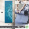 imageGaiam Yoga Mat  Premium 6mm Print Extra Thick Non Slip Exercise ampamp Fitness Mat for All Types of Yoga Pilates ampamp Floor Workouts 68quotL x 24quotW x 6mm ThickIndigo Point
