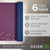 imageGaiam Yoga Mat  Premium 6mm Print Extra Thick Non Slip Exercise ampamp Fitness Mat for All Types of Yoga Pilates ampamp Floor Workouts 68quotL x 24quotW x 6mm ThickSublime Sky