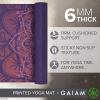 imageGaiam Yoga Mat  Premium 6mm Print Extra Thick Non Slip Exercise ampamp Fitness Mat for All Types of Yoga Pilates ampamp Floor Workouts 68quotL x 24quotW x 6mm ThickAthenian Rose