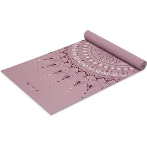 imageGaiam Print Yoga Mat Non Slip Exercise ampamp Fitness Mat for All Types of Yoga Pilates ampamp Floor ExercisesHere  Now Dusty Rose
