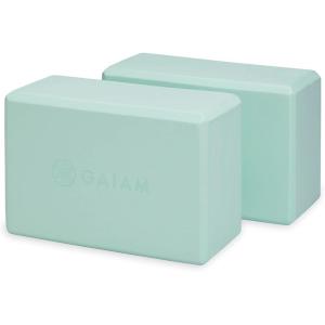 imageGaiam Yoga Block  Supportive LatexFree Eva Foam  Soft NonSlip Surface with Beveled Edges for Yoga Pilates Meditation  Yoga Accessories for Stability Balance Deepen Stretches2Pack Lagoon