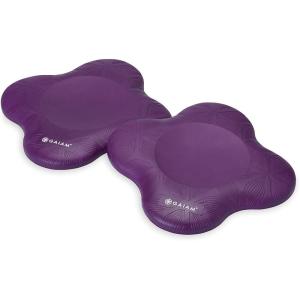imageGaiam Yoga Knee Pads Set of 2  Yoga Props and Accessories for WomenMen Cushions Knees and Elbows for Fitness Travel Meditation Kneeling Balance Floor PilatesPurple