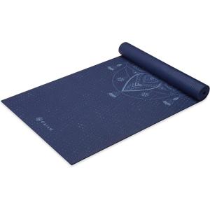 imageGaiam Yoga Mat  Premium 6mm Print Extra Thick Non Slip Exercise ampamp Fitness Mat for All Types of Yoga Pilates ampamp Floor Workouts 68quotL x 24quotW x 6mm ThickCelestial Blue