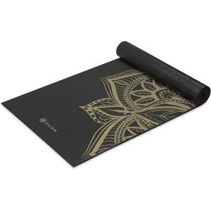 imageGaiam Yoga Mat  Premium 6mm Print Extra Thick Non Slip Exercise ampamp Fitness Mat for All Types of Yoga Pilates ampamp Floor Workouts 68quotL x 24quotW x 6mm ThickMetallic